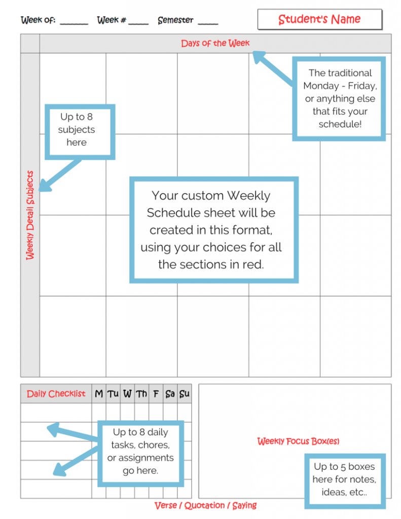 custom homeschool planner