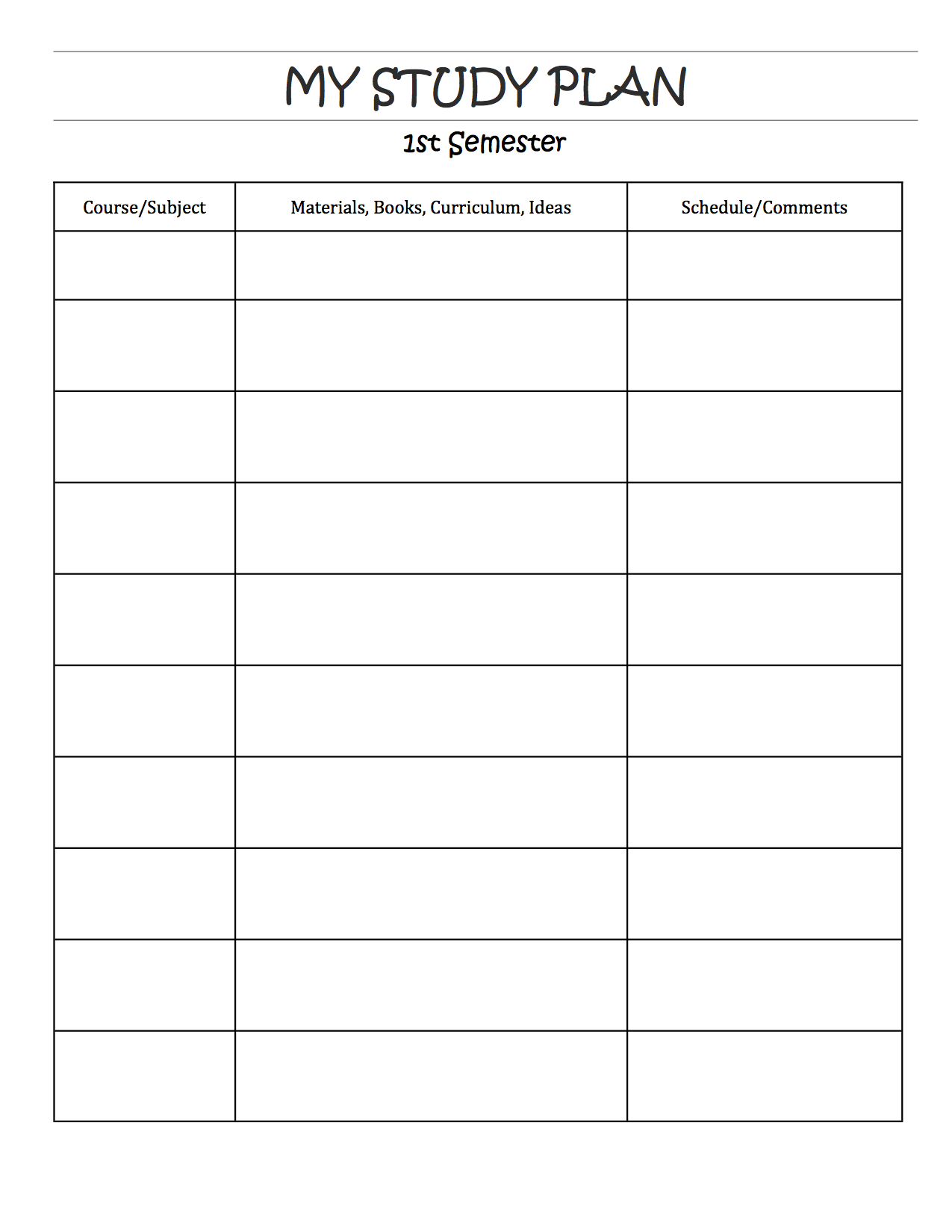 early learner homeschool planner