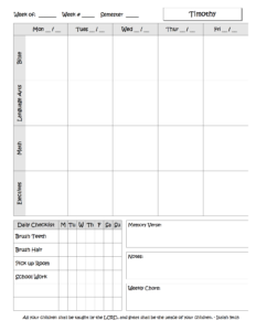 Early Learner One-Page Example 1