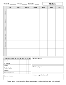 High School One-Page Example 1