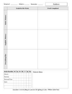 High School One-Page Example 4