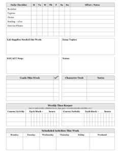 High School Two-Page Example 1b