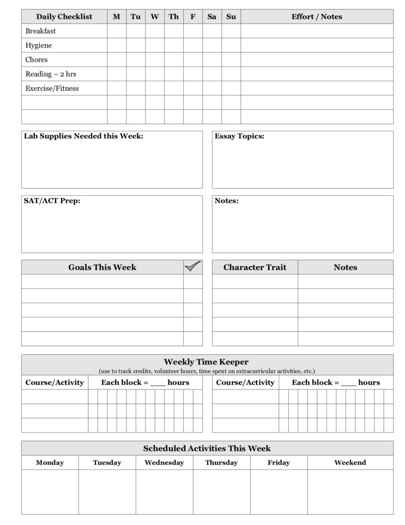 High School Two-Page Example 1b