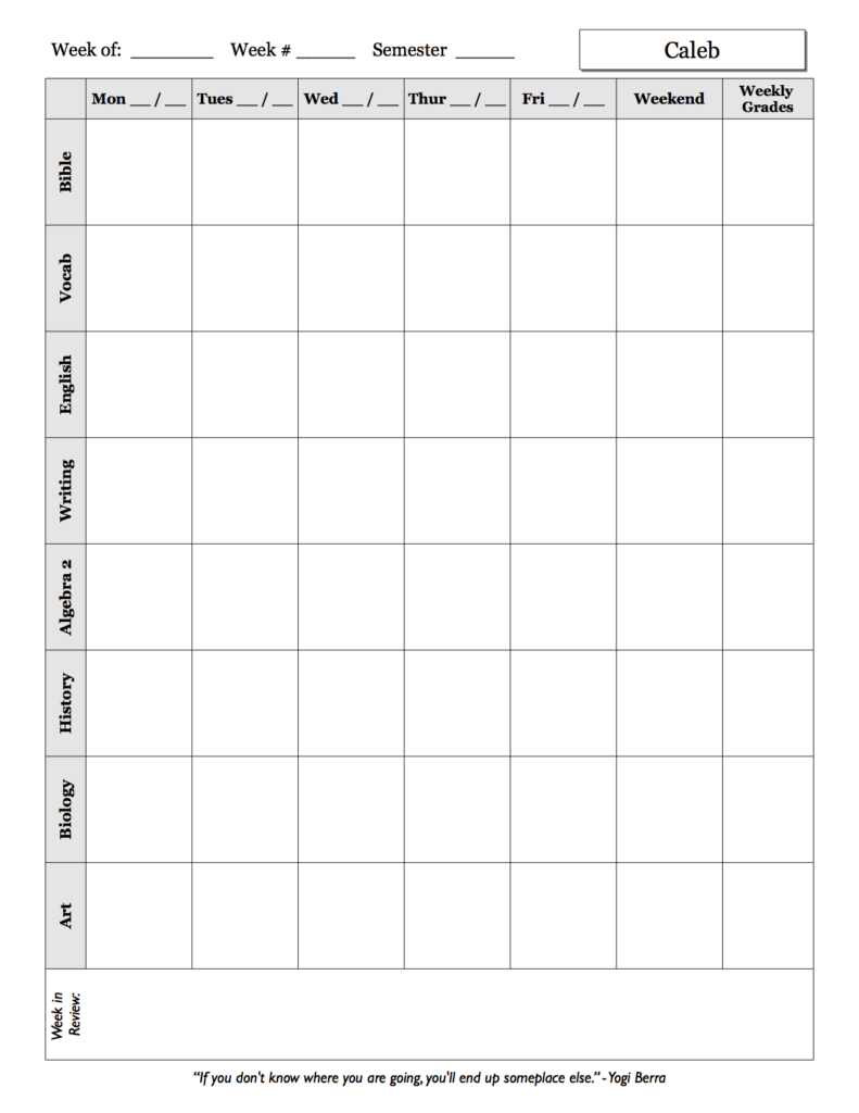 High School Two-Page Example 2a
