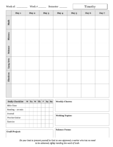 Student Edition One-Page Example 1