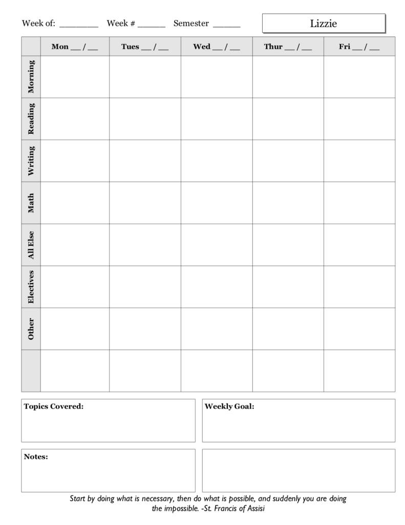 Student Edition One-Page Example 3